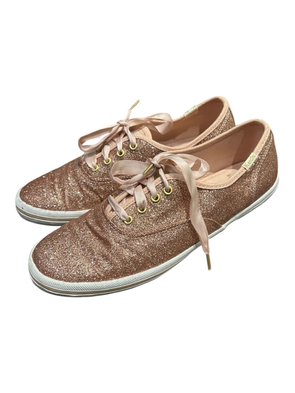 Keds x Kate Spade Rose Gold Glitter Champion Sneakers Size 5.5